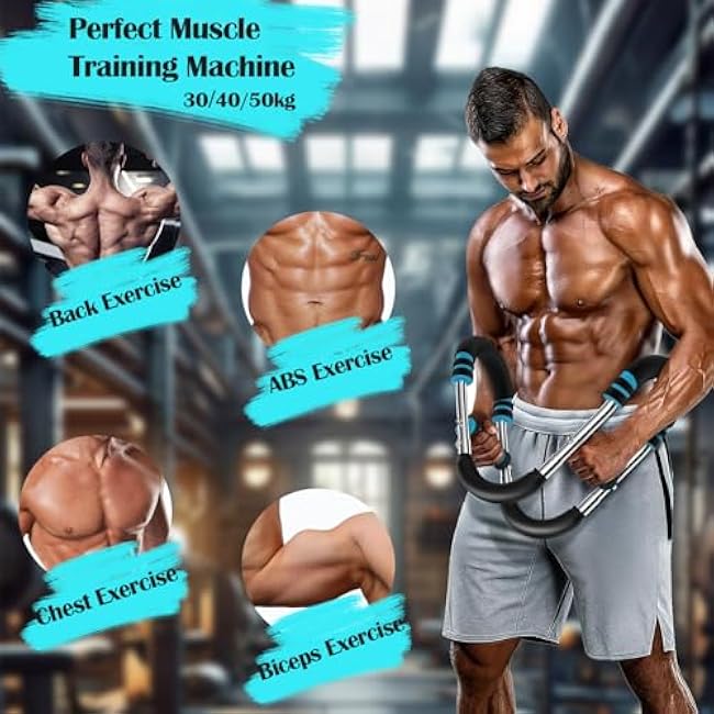 Twister Arm Trainer, Adjustable Spring Fitness Bar, 65-110 Adjustable Resistance Torque Arm Exerciser, Chest Shoulder and Arm Exercise Machine, Portable Spring Resistance Home Fitness Equipment