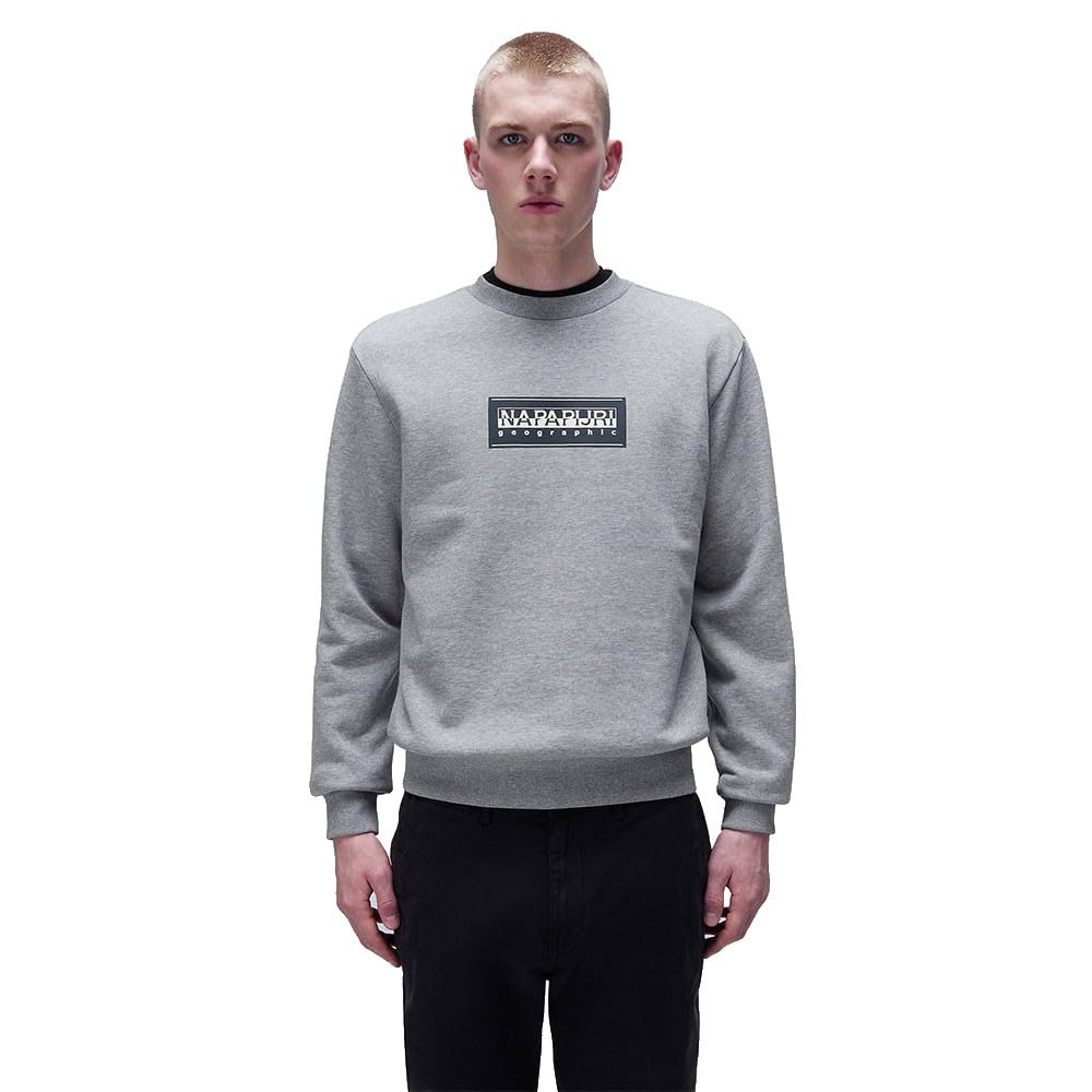 Napapijri Box Logo Sweatshirt M Grey