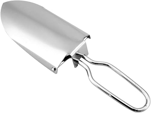 Miniatura 4 de Mini palas ligeras, paleta de jardín plegable de acero inoxidable, práctica pala de camping para jardinería y maceta herramienta plegable