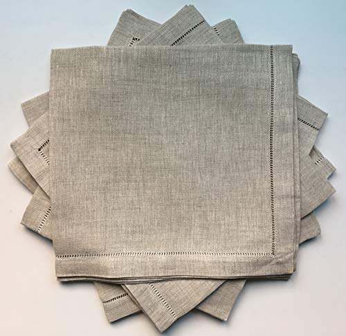 Servilletas de Lino Natural 20x20 pulg - Set de 6 miniatura 2