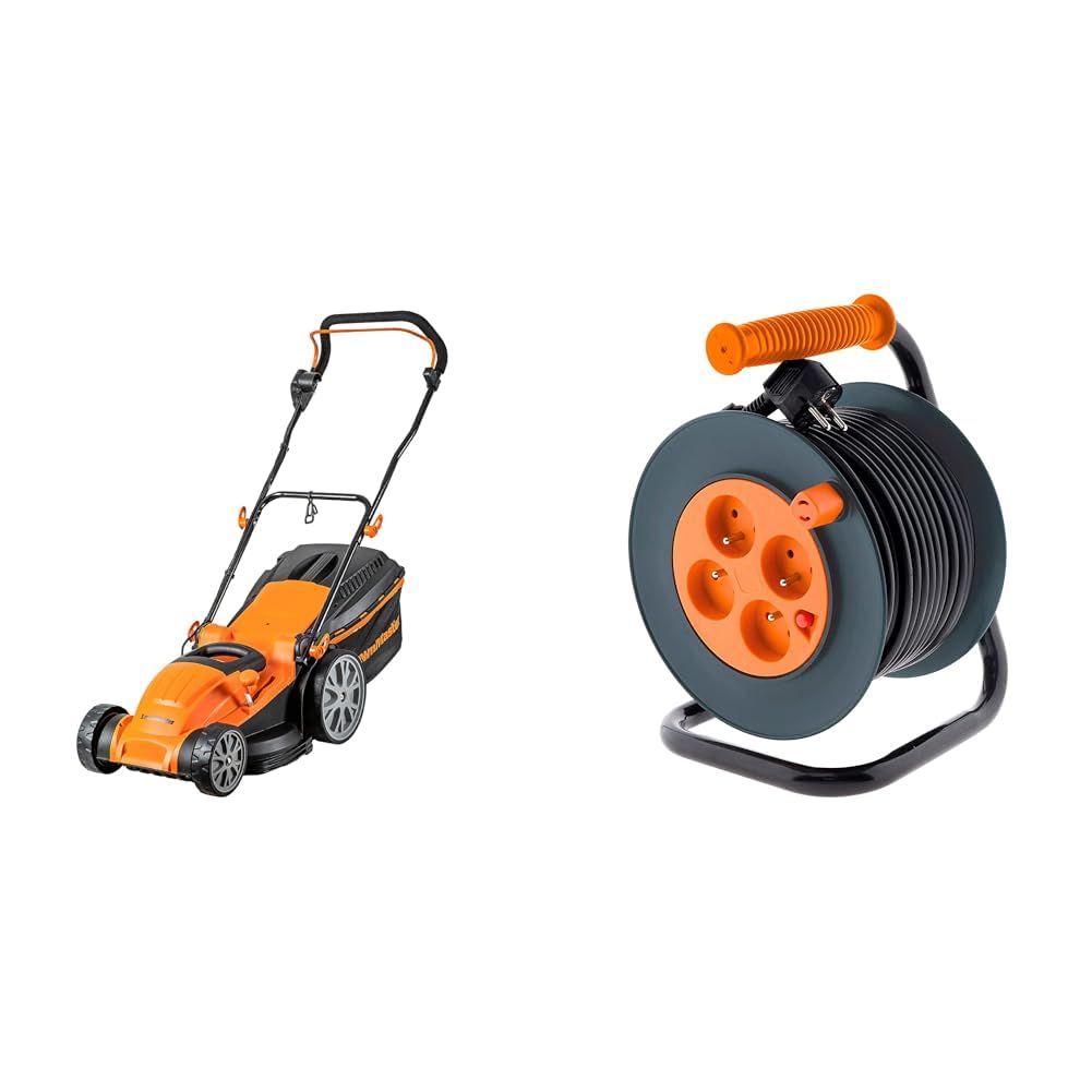 Tondeuse électrique Gazon LawnMaster 1800W 40cm avec enrouleur 25m
