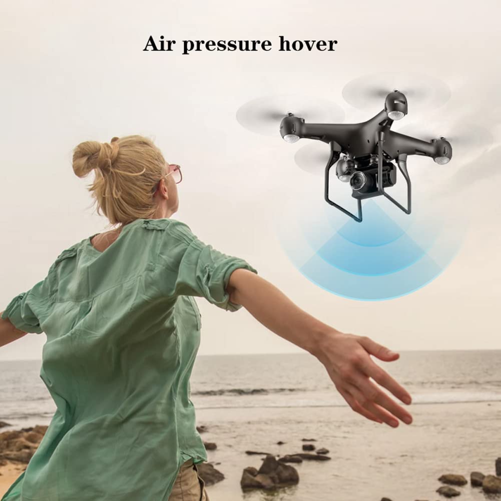 Drone RC con videocamera ESC 4K, droni Pieghevoli per Adulti o Principianti, giroscopio a Sei Vie, Durata della Batteria di 75 Minuti, Funzione di Altezza Fissa, decollo con Un Tasto, atterr