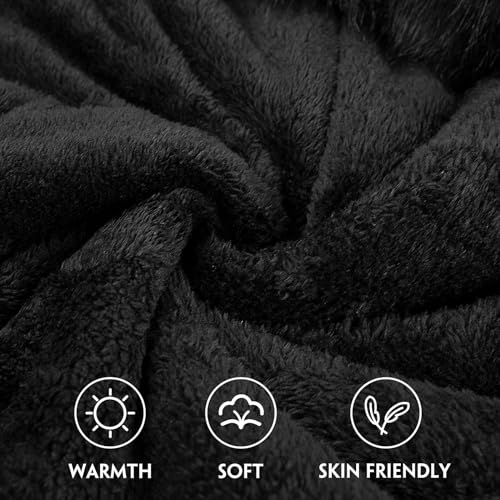 Tuopuda Winterparka Damen Lang Warm Winter mit Teddyfell Gefüttert Damen-Mäntel Wasserdicht Skijacke Fellkapuze Übergangsmantel Winddichter Oberbekleidung Geschenk für Frauen, Schwarz, L