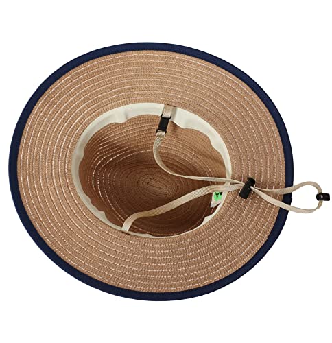 Connectyle Kids Child Outdoor Wide Brim Panama Hat For Boys Skimmer Hat Fedora Sun Hat Cap L Khaki #TOP5