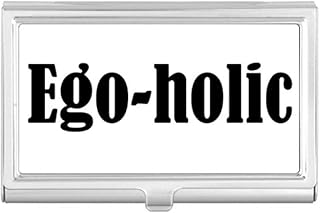 Stylish Word Ego-Holic Business Card Holder Case Pocket Box Wallet
