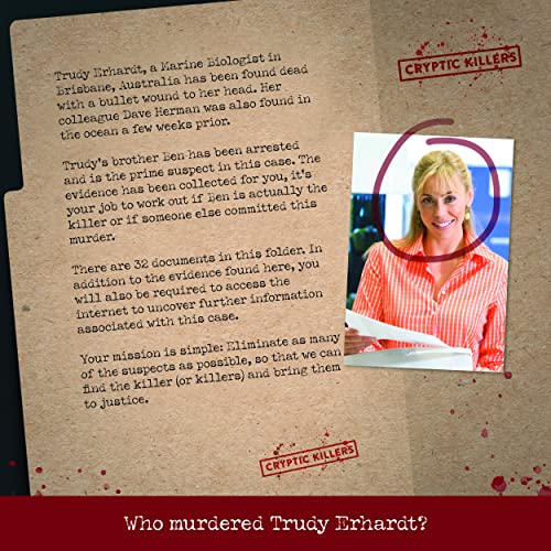 Cryptic Killers Unsolved murder mystery game, Cold Case Files Investigation Detective clues/evidence, Solve the crime - Image 2