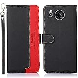 WANWO AQUOS sense7 ケース 手帳型 SH-53C SHG10 手帳 アクオスセンス7 カバー 財布型 ストラップ付き [RFIDブロッキング] 高級PUレザー マグネット開閉式 カード収納 横置きスタンド機能 耐衝撃 人気 便利 おしゃれ ブラック