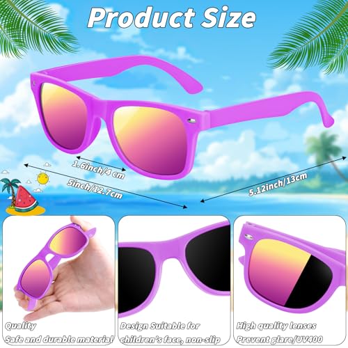 60 Pack Kids Sunglasses Bulk Party Favors, Summer Party Supplies for Boys Girls, Neon Party Sunglasses for Kids, Pool Beach Party Favors, Gift for Birthday Party Outdoor Activity Age 3-83