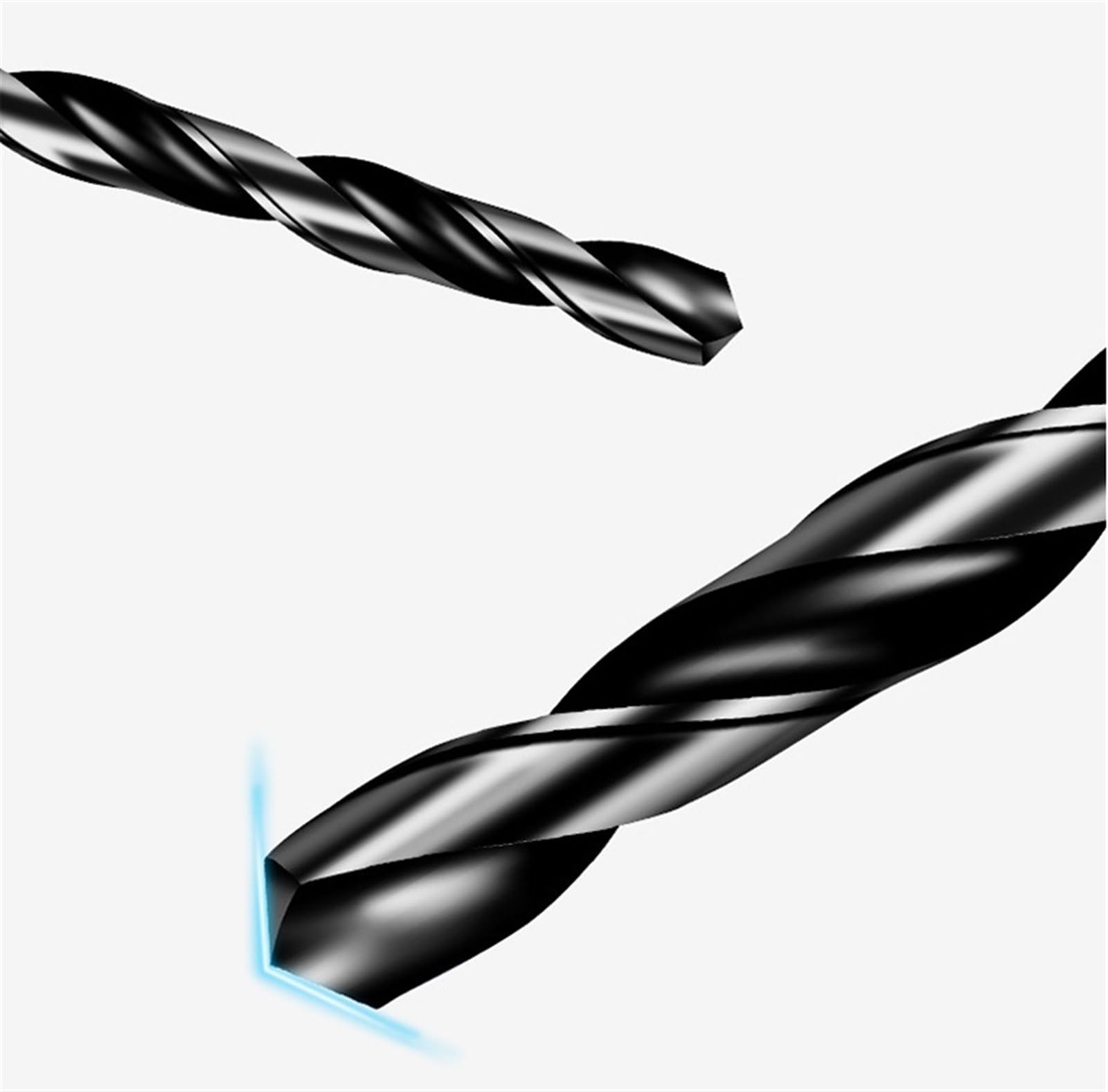Juego De 10 Brocas Helicoidales De 1mm-14mm, Broca Negra De Nitruro HSS Hierro, Aleaciones De Aluminio Y Plásticos (Color : 10pcs, Size : 14.0mm)