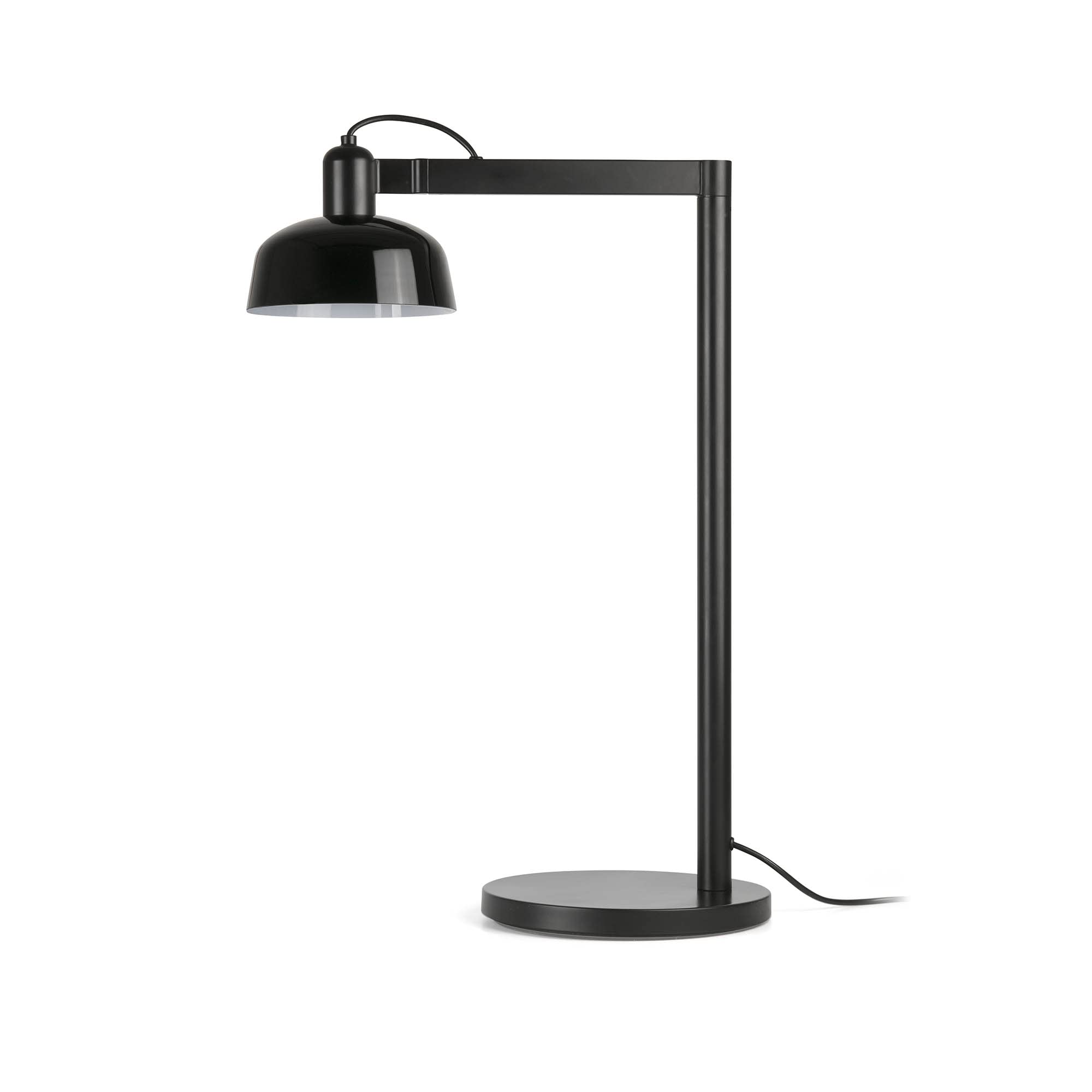 TATAWIN Lampe de table verre noire Faro créateur d'ambiance tamisée