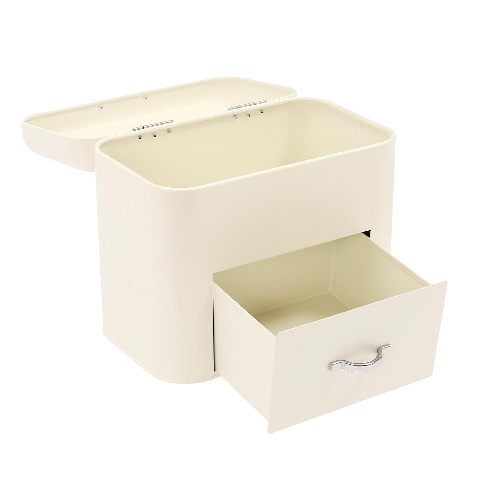 AQINYYH 2 Layer Bread Bins Boxes, Corner Bread Bin with Top Lid for Kitchen