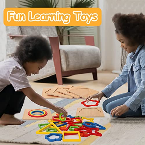 Toddler-Puzzles-Games-Wooden-Toys-Montessori-Rainbow-Shape-Sorting-Puzzle-Sensory-Toys-Toddlers-Activities-Preschool-Learning-Early-Educational-Birthday-Gift-Travel-for-Kids-Age-1-2-3-4-Year-Old