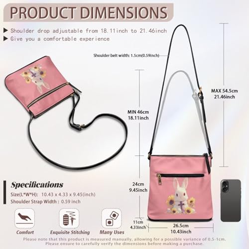 Image of Leather Purses for Women, Leather Hobo Bags for Women Travel Sling Purse Triple Zippered Pockets Shoulder Bag