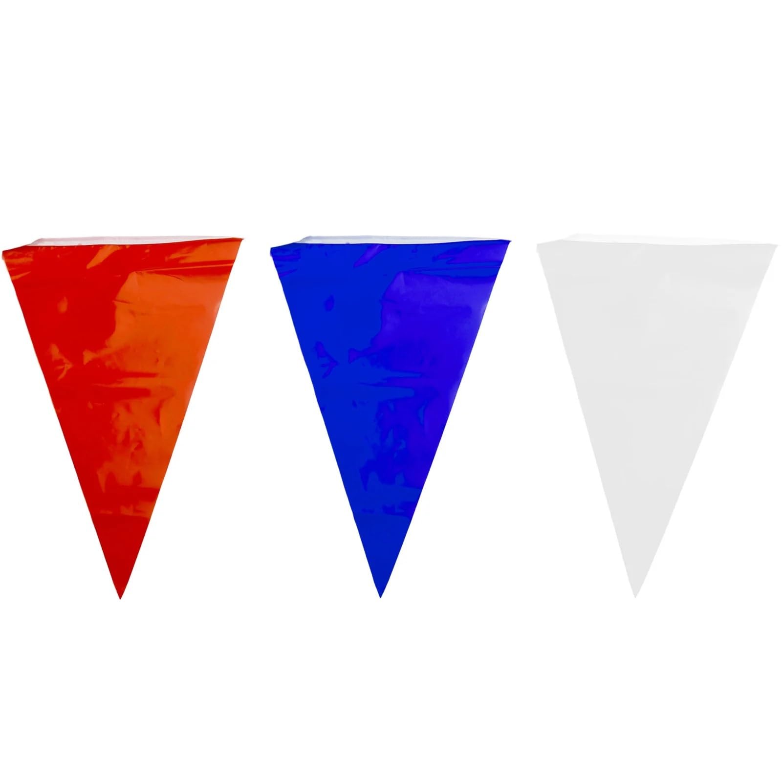 Trójkątny baner z chorągiewkami wielokolorowy 20x30cm 18M opakowanie 50 dekoracji świątecznych