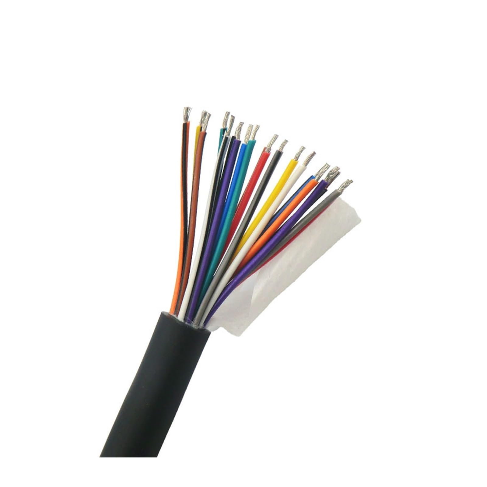 Cable de control flexible 5M y 20 núcleos, cobre estañado, 0,14/0,2/0,3 mm² | 22/24/26AWG, más suave que el cable 2464(20C 0.2mm2 (24AWG))