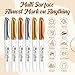Motiskyy 48 Pcs Metallic Permanent Markers Bulk Metallic Marker Pens Medium Tip Quick Dry Paint Pen for DIY Crafts Artist Illustration Gift Card Making(Gold and Silver)