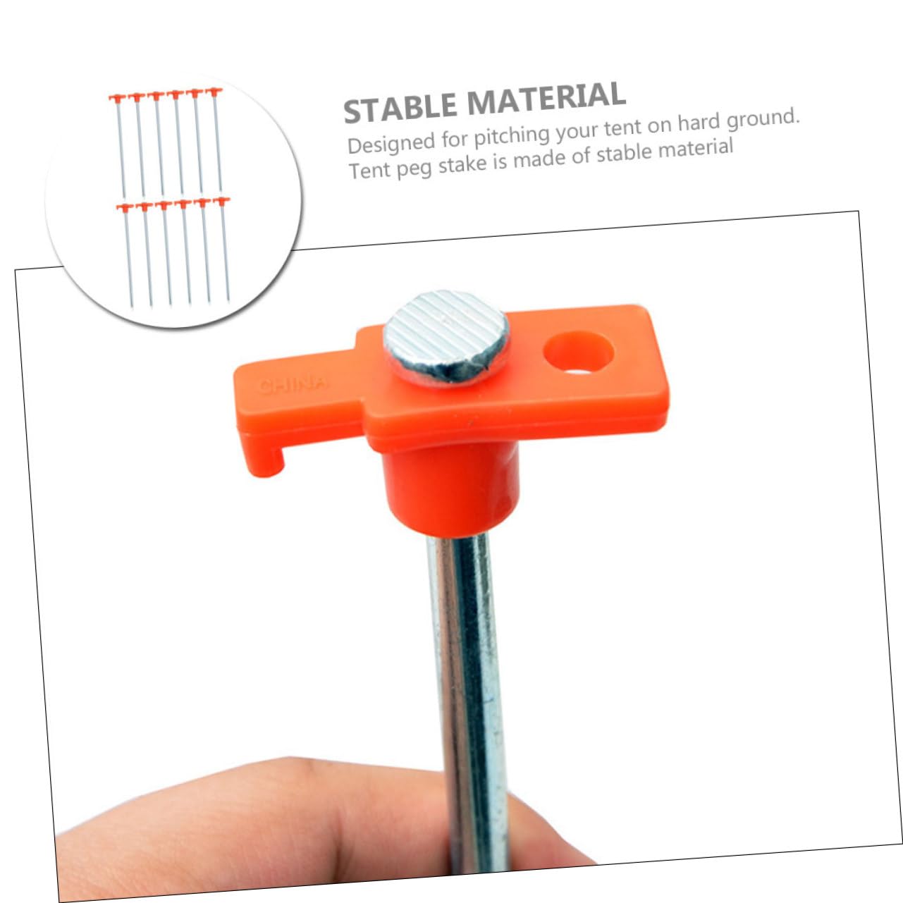 Kisangel 12 Piezas Piquetas para Camping Estacas Resistente para Tiendas con Diseño Práctico para Viento Accesorios de Acampada para de y Hielo