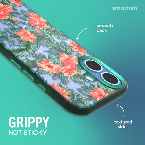 Image of Smartish iPhone 17 MagSafe Clear Case - Gripmunk Magnetic Slim Case [Lightweight + Protective] Anti-Yellowing Thin Grip Clear Cover for Apple iPhone 17 - Tropical