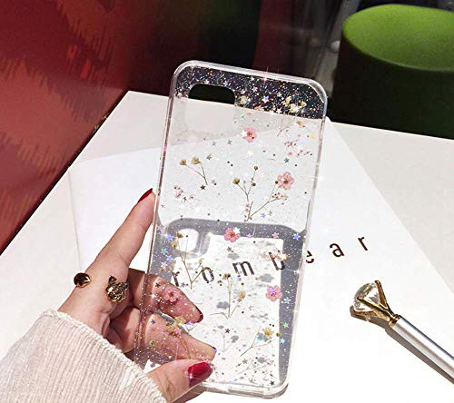 JAWSEU Glitter Cover per Huawei P40 Lite,Custodia