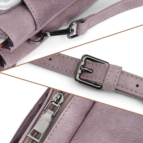 Image of Small Crossbody Bags for Women Trendy Vegan Leather Cell Phone Bag Embossed Flower Design Wallet Purses with Strap