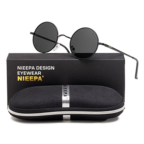 Image of Vintage Small Round Polarized Hippie Sunglasses for Men Women Circle Sun Glasses NP1002