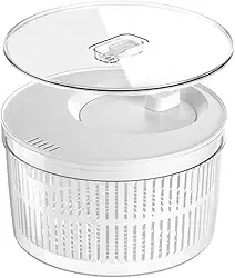 Ou Kit Organizador e Secador de Saladas 5,5L Natural Linha Clear Fresh