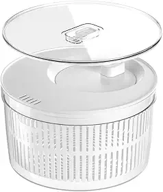 Ou Kit Organizador e Secador de Saladas 5,5L Natural Linha Clear Fresh