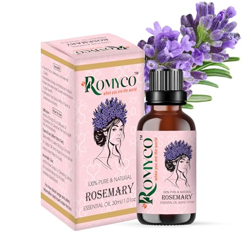Image of Romyco Rosemary Essential Oil 30ml for Hair Growth Strong Shiny Long Hair | 100% Undiluted Natural | Therapeutic Grade | Aromatherapy Diffuser