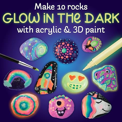 Creativity for Kids Rock Painting Kit - Glow in the Dark Rock Kit: Crafts for Kids, Painting Rocks Arts and Crafts, Kids Gift (Ages 6+) - Image 2