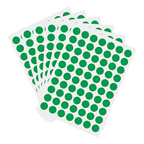 1050 PCS 3/4 Inch Round Color-Code Dot Stickers,Color Coded Stickers Label Circle Stickers for Classroom, Office (Green)