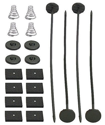American Volt 12 Volt Single Electric Cooling Fan Zip Tie Strap Universal Plastic Complete Radiator Fin Mounting Full Installation Kit for Car Truck