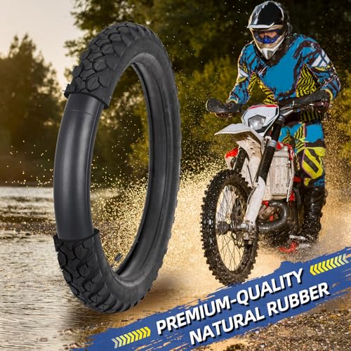 Image of GICOOL 2.50 /2.75-17 inch (70 /100-17) Dirt Bike Replacement Inner Tubes, 2 Pack with TR4 Valve Stem, Fits for Honda, Coolster, TaoTao, 110cc, 125cc and 140cc, Dirt Bikes, Moped, Scooters