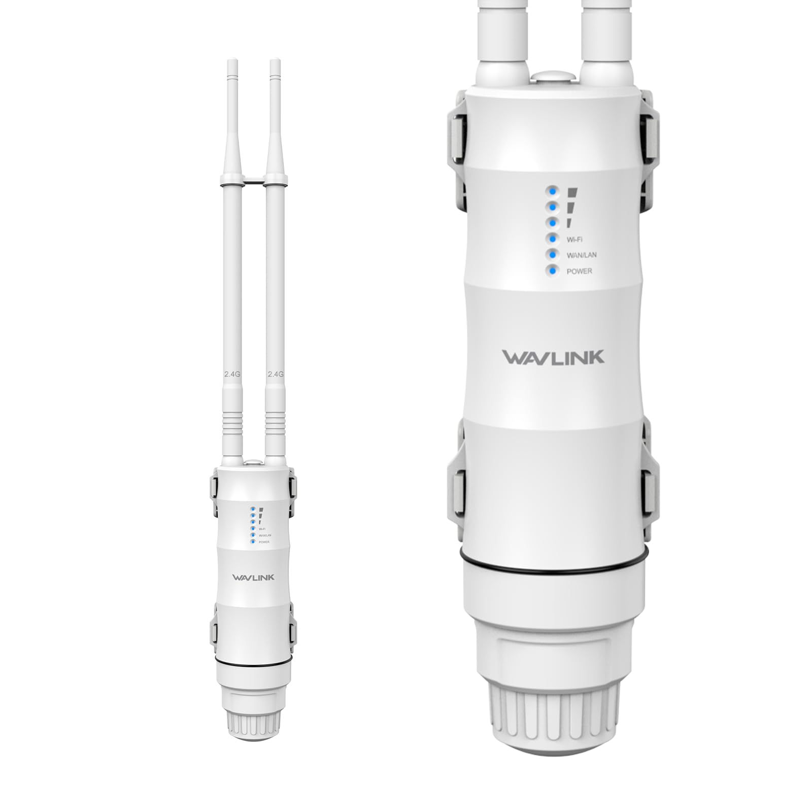 WAVLINK Weatherproof Outdoor Wireless Access Point with Active/Passive PoE, N300 Outdoor WiFi Extender Long Range, Support Wan/LAN Port, AP/Router/WISP/Bridge Mode, for Farm, Yard, RV, Campsite, Park