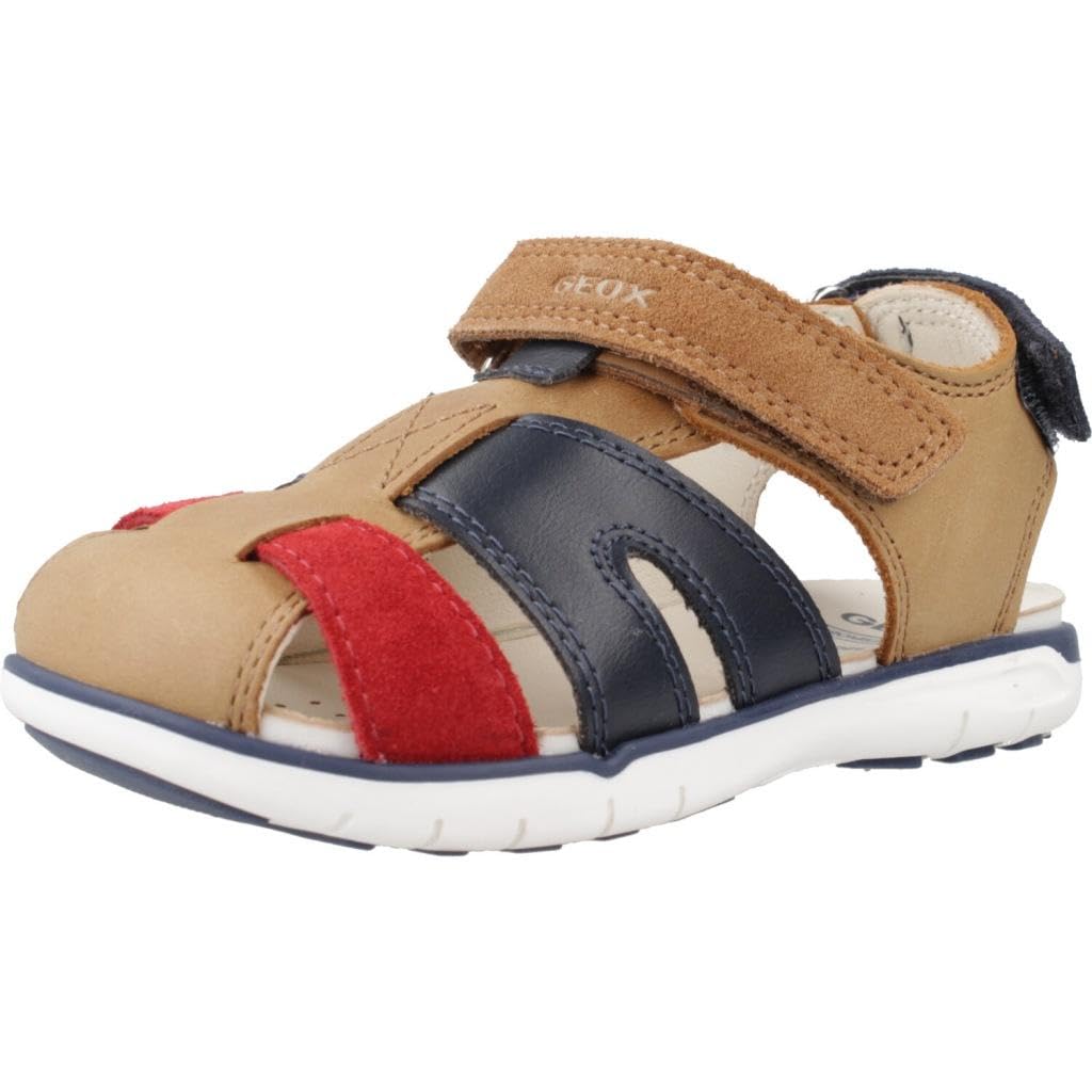 Geox B SANDAL DELHI BOY A, Boys’ Sandal, Whisky/Red,