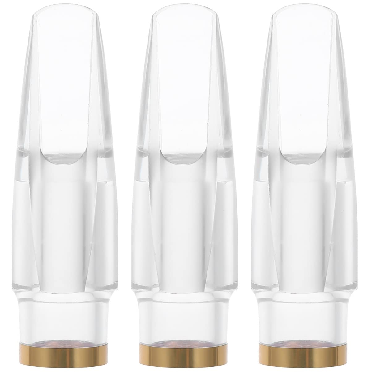 Toyvian 3pièces Bec De Saxophone Alto Transparent Accessoire Professionnel Pour Améliorer Le Remplacement Pour Musiciens Débutants Et Confirmés