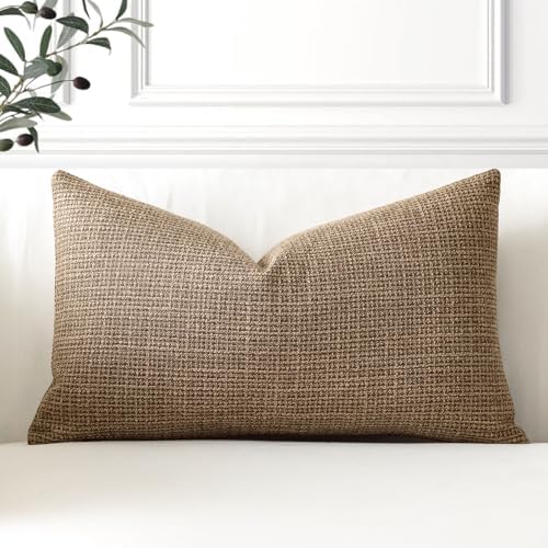 OTOSTAR Linen Throw Pillow Cover Set of 1 Decorative Lumbar Pillo...