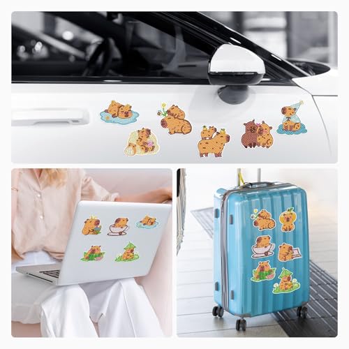 Imanes Decorativos Capybara Diamond Art 12 piezas miniatura 6
