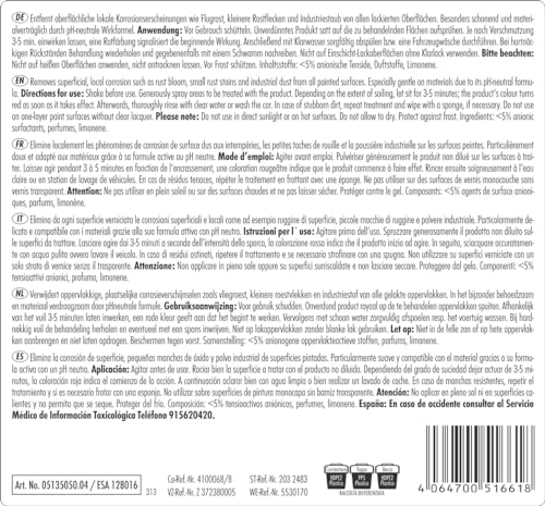 SONAX FlugrostEntferner säurefrei (5 Liter) Entfernt oberflächliche lokale Korrosionserscheinungen von allen lackierten Oberflächen | Art-Nr. 05135050