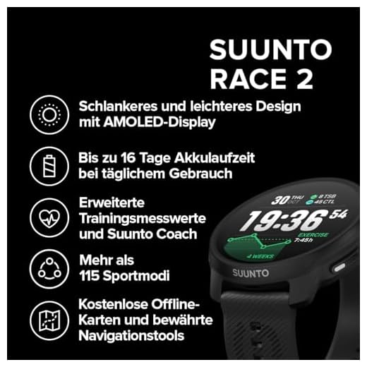 SUUNTO Race 2 GPS Sportuhr mit AMOLED-Display