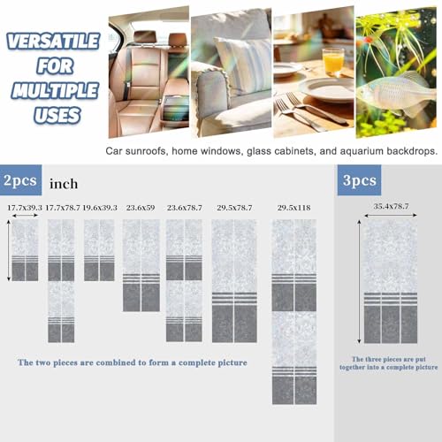 Película Decorativa para Ventanas Rainbow, Gris, 20x39 pulg miniatura 3