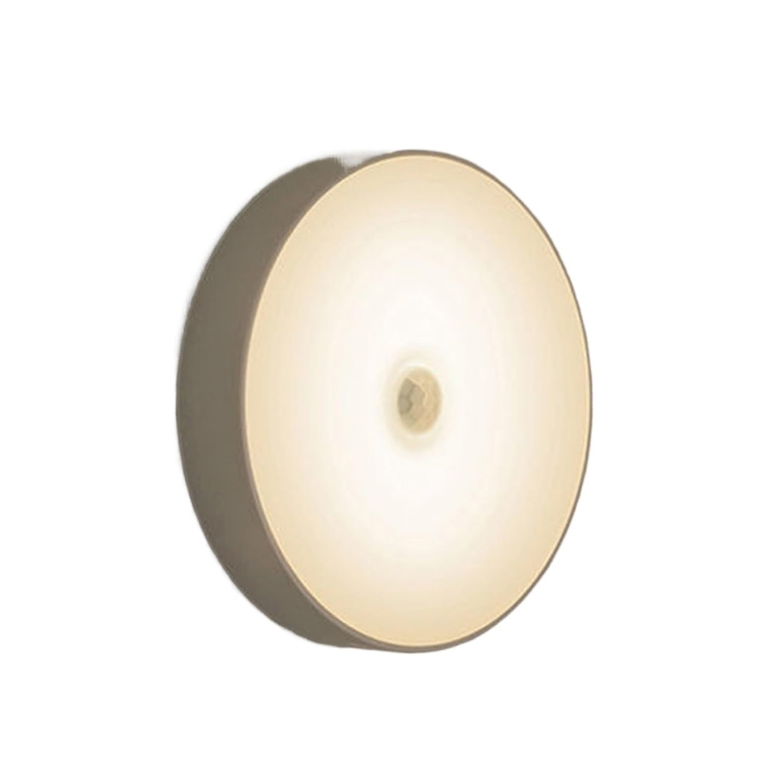 Led Okrągły Czujnik Światła Nocnego Lampki Nocne USB Ładowanie LED Szafka Kinkiet Do Szafy Oświetlenia Szafki W Korytarzu Domu Czujnik Ruchu(Warm white,3 Pcs)