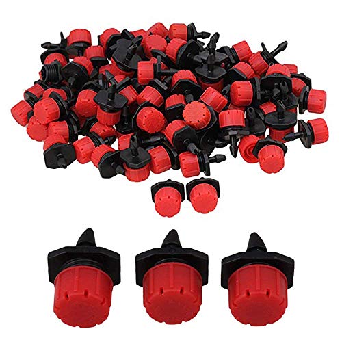 Aestm 100 TLG .Bewässerung Tropfer Bewässerungssystem Garten Micro-Drip Bewässerungsset Micro Tropfbewässerung Verstellbar Kunststoff Wasserspender Cover