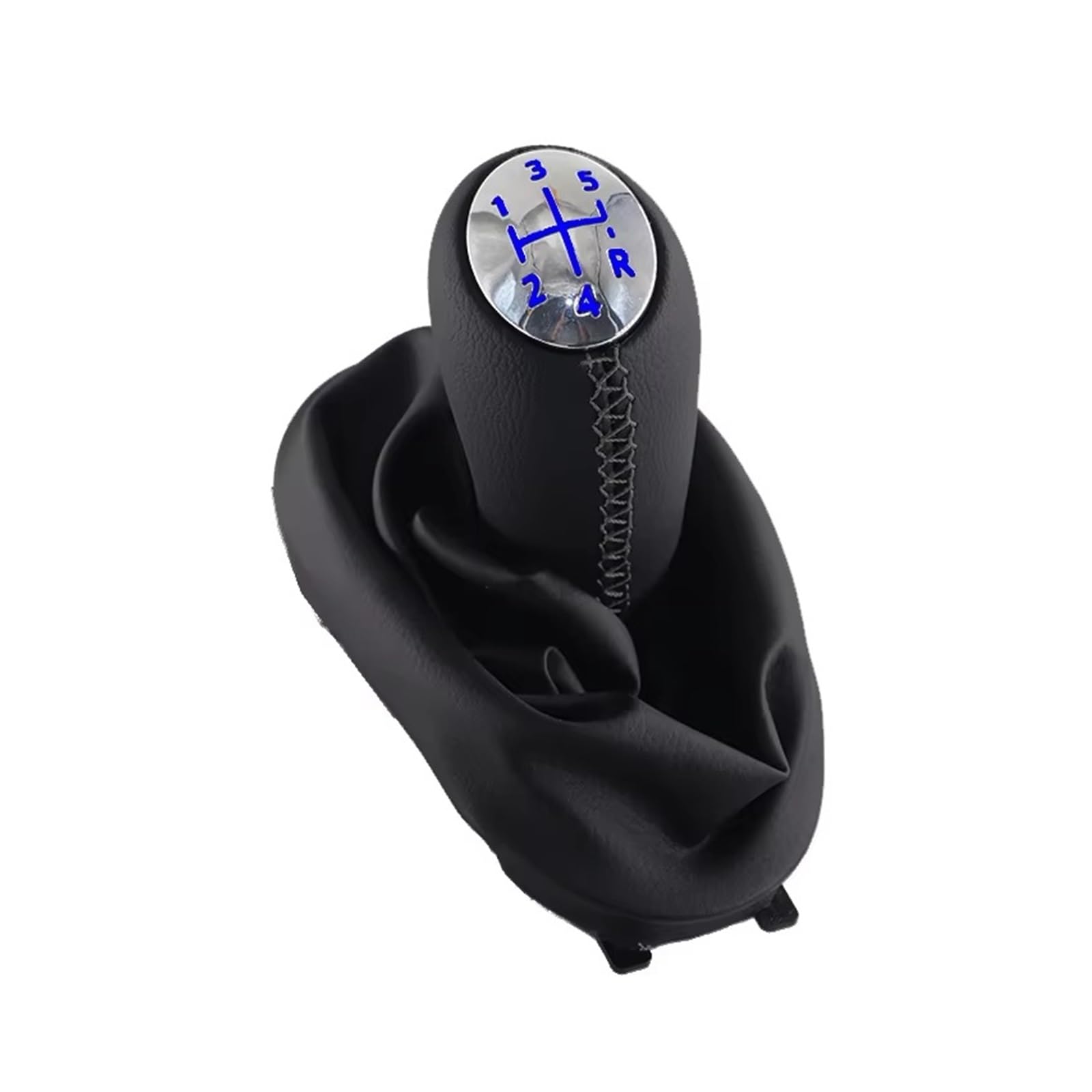 Hguvsjd Chrome A Set Car Shift Gear Knob For Dacia For Logan 1 I Mk1 04-12 5 Speed Gear Shift Knob Boot Cover Gaiter Lever Shifter Handle Stick Transmission Shifter Lever(Chrome A Set)