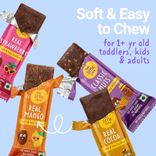 Image of Daties by One Little Farm - Combo Pack Date Bites | Made with Dates, Cashew & Almond | Clean-Label Healthy Snack for Little Ones | Soft and Easy to Chew | No Added Sugar or Jaggery | 20g Each (Pack of 16)