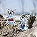 H&D HYALINE & DORA 2pcs Crystal Baby Bear Figurine Collection Animal Paperweight Table Centerpiece