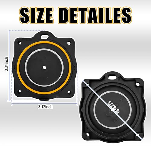 Image of Air Pump Diaphragm Rebuild Kit Replacement for Hiblow Hp-60 /Hp-80 (Pack of 2)