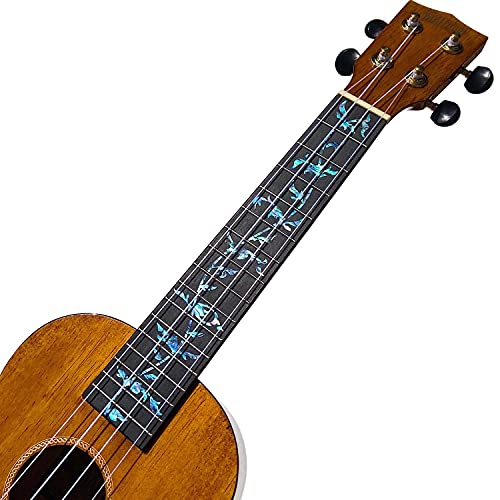 Image of Fretboard Markers Inlay Stickers Decals for Concert Ukulele - Tree of Life - Abalone Blue,UKF-262TB-T