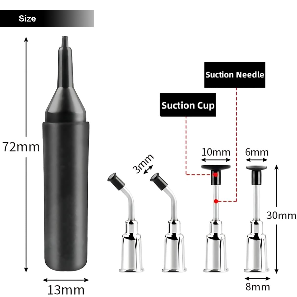 2 pezzi Penna aspirante a vuoto Estrattore IC IC Pick up Tool Chip Remover Tool Circuit Board estrattore di chip con punte di aspirazione Coppe di aspirazione Scatola di immagazzinaggio