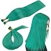 RUNATURE 25g I Tip Hair Extensions Human Hair Colorful 22inch Keratin Pre Bonded Hair Teal Small Tip Hair Extensions Silky Straight Prebonded Hair Extensions Human Hair