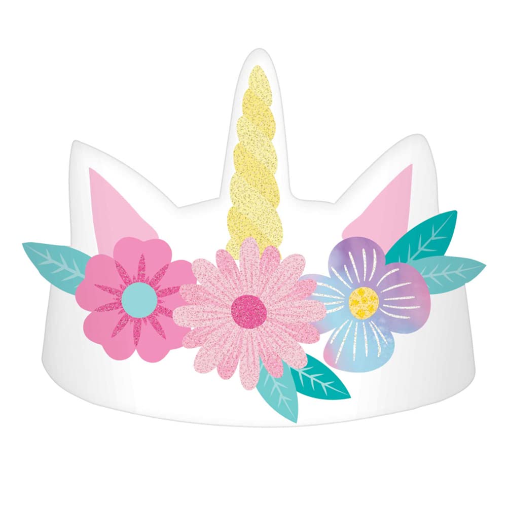 Amazon.com: Enchanted Unicorn Paper Crowns - 4.75 amazon-com-enchanted-unicorn-paper-crowns-4-75-x-7-75-pack-of-6-multicolor-magical-party-headpieces-perfect-for-parties-celebrations-toys-games